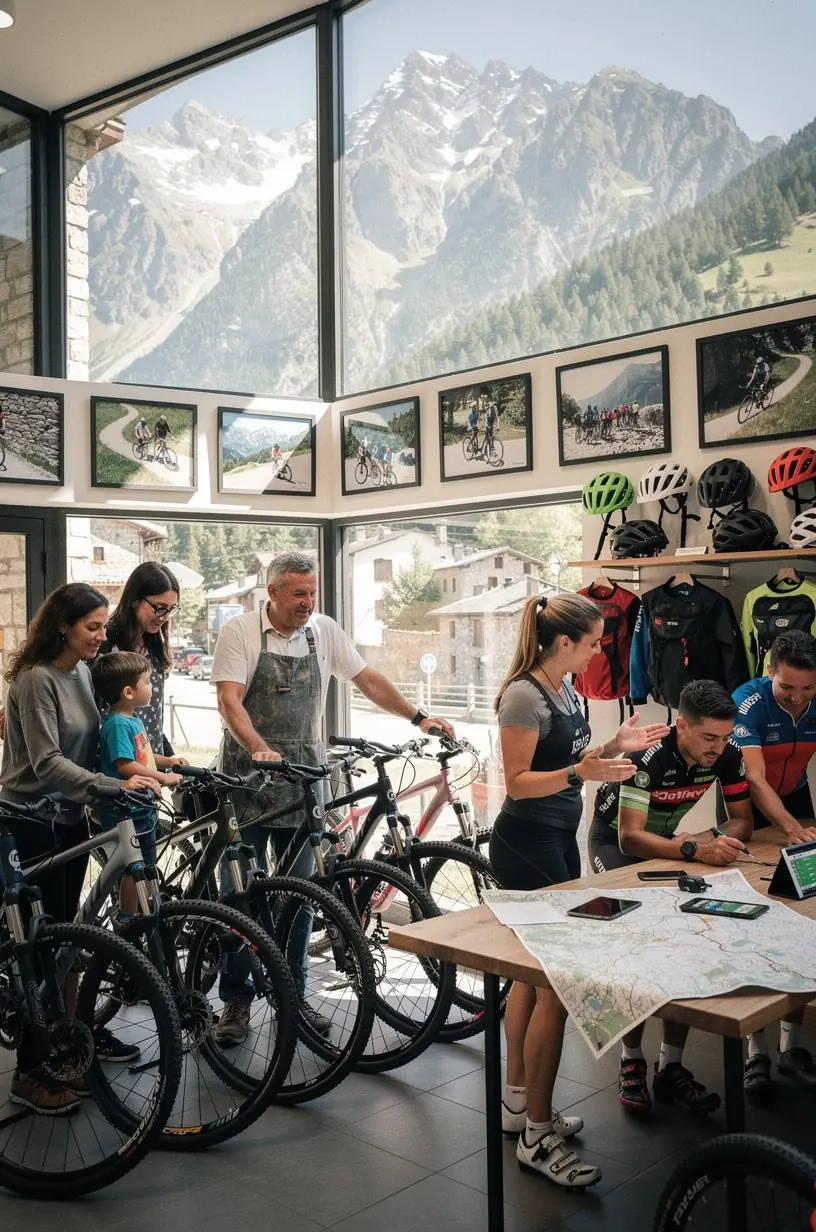Grupo de ciclistas recorriendo una ruta escénica en España con bicicletas de alquiler.